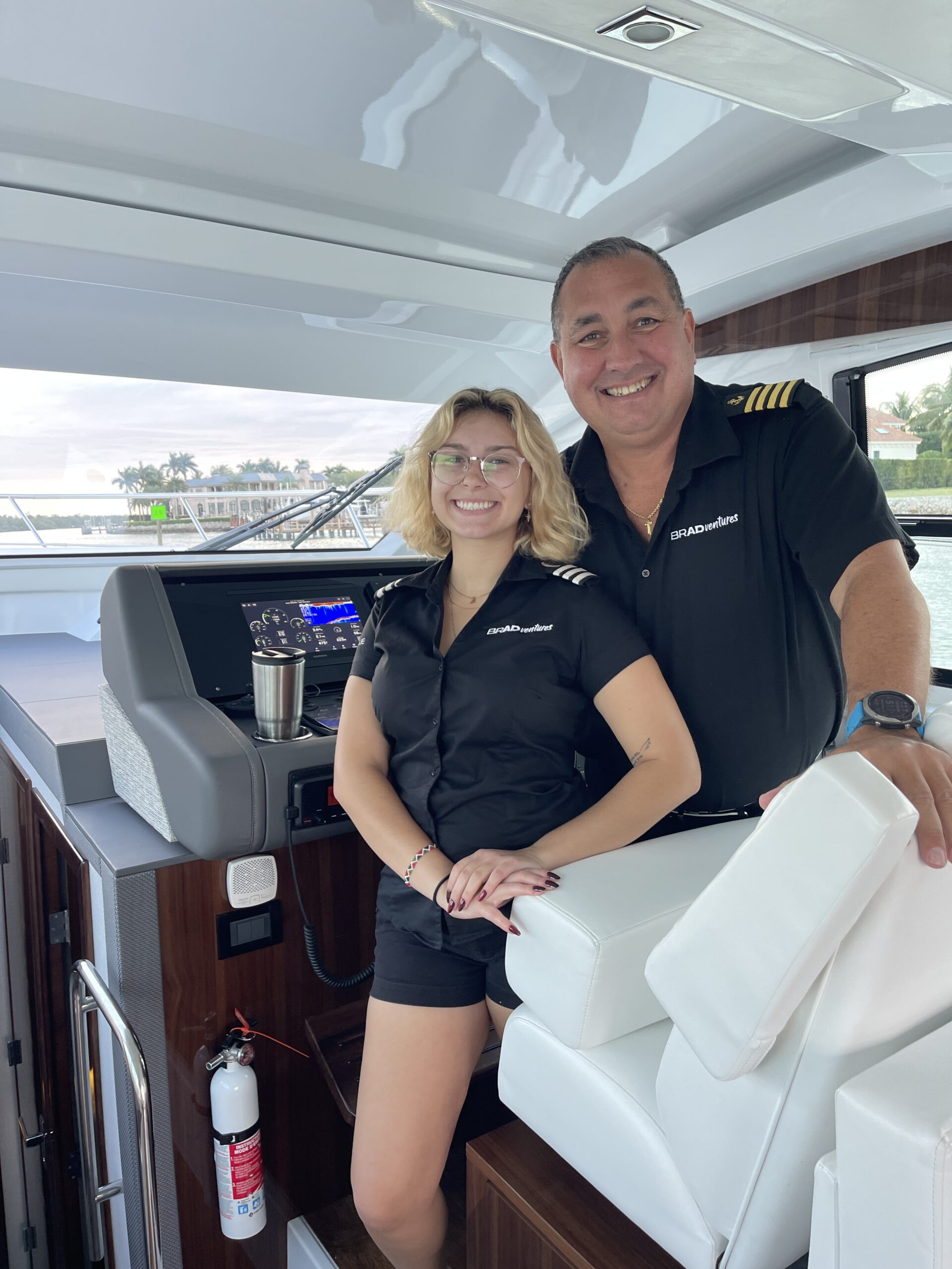 Captain Bill Moore – Delivering Exceptional Yacht Charter Experiences with LivBlue Captain Bill Moore, owner of LivBlue, alongside a dedicated crew member aboard a luxury yacht, showcasing professionalism, expert service, and personalized charter experiences.