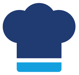 Icon of a chef’s hat, representing professional private chef services, catering, staffing, and hospitality consulting by Holly Knight Hospitality.